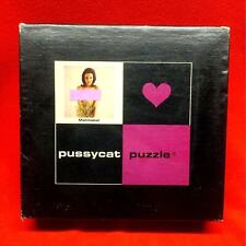 Vtg 1960s Pussycat Puzzle of Sexy Woman Pinup - Great Retro Bar Decor RARE HTF ^ picture