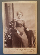 Victorian Woman Large Dress Cabinet Card Original Photo c.1890s  Old Kent Rd picture