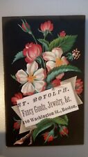 Vintage Antique Victorian Trade Card St. Botolph Boston Jewelry Store 1880s picture