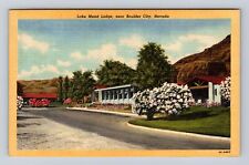 Boulder City NV-Nevada, Lake Mead Lodge, Advertisement, Vintage Postcard picture