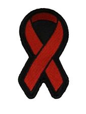 RED RIBBON FOR AIDS SUBSTANCE ABUSE AND VASCULITIS AWARENESS PATCH picture