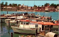 Clearwater FL-Florida, Clearwater Marina, Boat Dock, Vintage Postcard picture