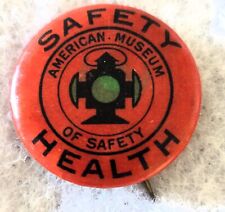 Rare Vintage 1910 1920s New York City American Museum of Safety Pinback picture