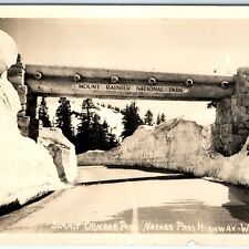 c1940s Washington Naches Pass Hwy RPPC Mt Rainier Park Summit Chinook Ellis A87 picture