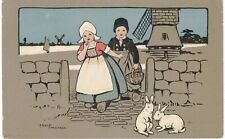 Ethel Parkinson Dutch Children & White Rabbits 1910  picture