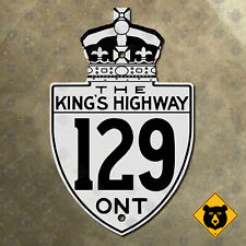 Ontario King's Highway 129 route marker sign Canada 1930s Chapleau Road 12x19 picture