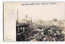 jwj23b WEST SHORE FREIGHT DEPOT FIRE 8/17/1907 KINGSTON NY RPPC/postcard 1907 PM picture