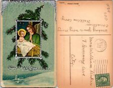 1923 Christmas JESUS & MARY Postcard ch_8 picture
