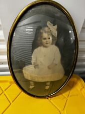 American vintage 1920s portrait Convex or bubble glass In Brass? Frame picture