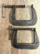 Vintage C-Clamps. Cincinnati Brand. No. 56 Super Jr. Lot Of 2. Made In USA.  picture