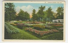 PA Postcard View Of Sunken Gardens - Erie, PA - Scott #634 2c Stamp 1926 vtg A18 picture