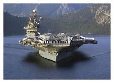 USS JOHN F. KENNEDY JFK NAVAL AIRCRAFT CARRIER CREW ON DECK 5X7 PHOTO picture