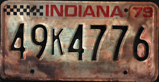 Vintage Indiana License Plate -  - Single Plate 1979 Crafting Birthday mancave picture
