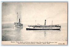 c1910 Steamer Flyer Seattle & Tacoma Excursion Boat Seattle Washington Postcard picture