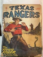 TEXAS RANGERS 1947 October WESTERN pulp magazine The Kiowa Killer picture