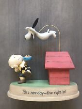 2010 HALLMARK GALLERY PEANUTS FIGURINE SNOOPY IT'S A NEW DAY-DIVE RIGHT IN picture