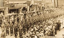 RPPC Photo Marquette, Michigan, 1908 World War 1 Soldiers picture