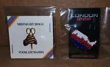 Lot of 2 Jordan Peele US Horror Enamel Pins Midnight Dogs London 1888 Scissors picture