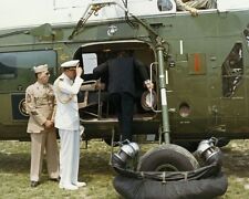 President John F. Kennedy boards helicopter to visit USNA Annapolis Photo Print picture