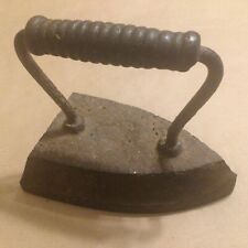Antique Ribbed Handle Cast Clothes Iron picture