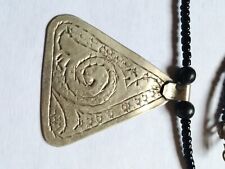 VINTAGE TUAREG AFRICAN ENGRAVED NECKLACE RARE AUTHENTIC OLD ETHNIC TRIBAL picture