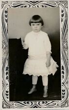 Girl Wearing Fancy Dress Real Photo Postcard With Fancy Border Postcard picture