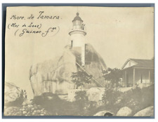 French Guinea, Laos Islands, Tamara Lighthouse Vintage Silver Print.  Strip picture