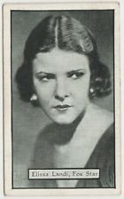 Elissa Landi 1933 Turf Personality Series Film Stars Tobacco Card #69 picture