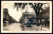 TROIS RIVIERES Quebec Postcard 1933 Des Forges Street Old Cars picture