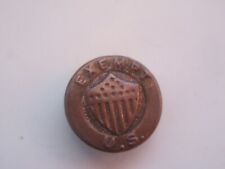 Vintage WWI WW1 US Draft Exempt Lapel Stud Pin, Whitehead & Hoag picture