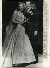 1944 Press Photo Alexis Smith weds Craig Stevens in Glendale, California picture