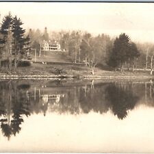 c1900s Unknown Lake House RPPC Lodge Resort Photo Homestead UDB Postcard A96 picture