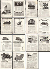 1920s Ads 15 HUDSON, ESSEX, HUPMOBILE, FRANKLIN, DURANT, CHRYSLER, OVERLAND picture