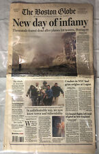 Vintage 9/12/01 The Boston Globe New Day Of Infamy picture