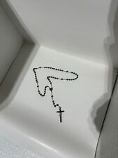 Rosary Beads Vintage On Sterling Silver Crucifix  picture