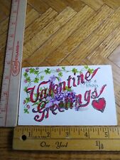 Postcard - Embossed Print - Valentine Greetings picture