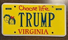 Virginia Personalized Vanity License Plate Va TRUMP Train 2024 Man Cave Sign Tag picture