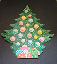 1960s Dennison Die Cut Cardboard Christmas Tree Decoration picture