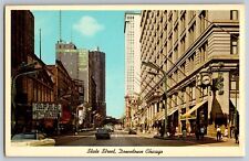 Chicago, Illinois IL - Downtown State Street View of Chicago - Vintage Postcard picture