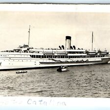 1946 S.S. Avalon Steam Ship Real Photo Tourist Catalina, Los Angeles CA Vtg C25 picture