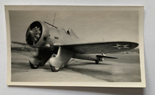 Vintage ca 1930s B&W Photo Airplane Military Aircraft Plane front 2.5 x 4.25