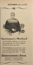 Abercrombie & Fitch Sportsman's Shetland Sweater Scotland Vintage Print Ad 1958 picture