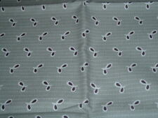 Vtg Flea Market Fancy Eyelet Schmidt Brown White Gray Quilt Fabric 18x43 #PB2 picture