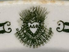 c.1940s Alpha Delta Phi Fraternity crest  7” hotel China platter side plate picture