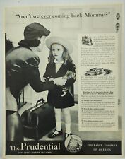 1941 The Prudential Insurance We Ever Coming Back Mommy WWII Era Print Ad Art picture