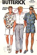 1980's Butterick Men's Shirt,Shorts,Pants Pattern 3777 Size L UNCUT picture