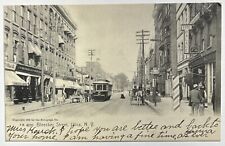 Street Scene Bleeker Street Utica NY New York Posted 1906 Postcard picture