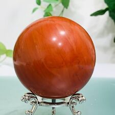 483g Natural Red Jasper Quartz Sphere Crystal Ball Reiki Healing Decoration picture