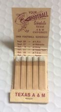 VTG Matchbook Cover 1969 TEXAS A&M Football Schedule AGGIES Tupinamba DALLAS TX picture