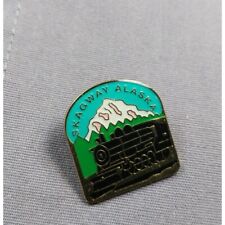 Skagway Alaska AK Train Souvenir Lapel Hat Jacket Pin picture